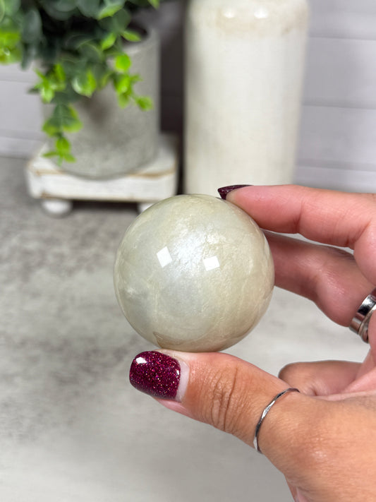 Sage Green Moonstone Spheres