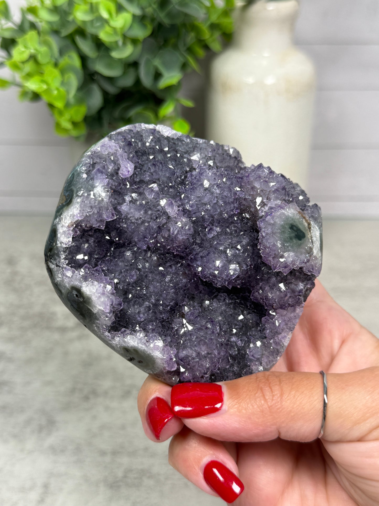Lavender Amethyst from Uruguay on Stand