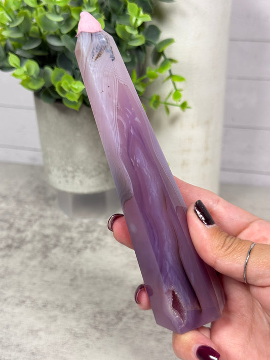 Pink Jelly Agate Towers