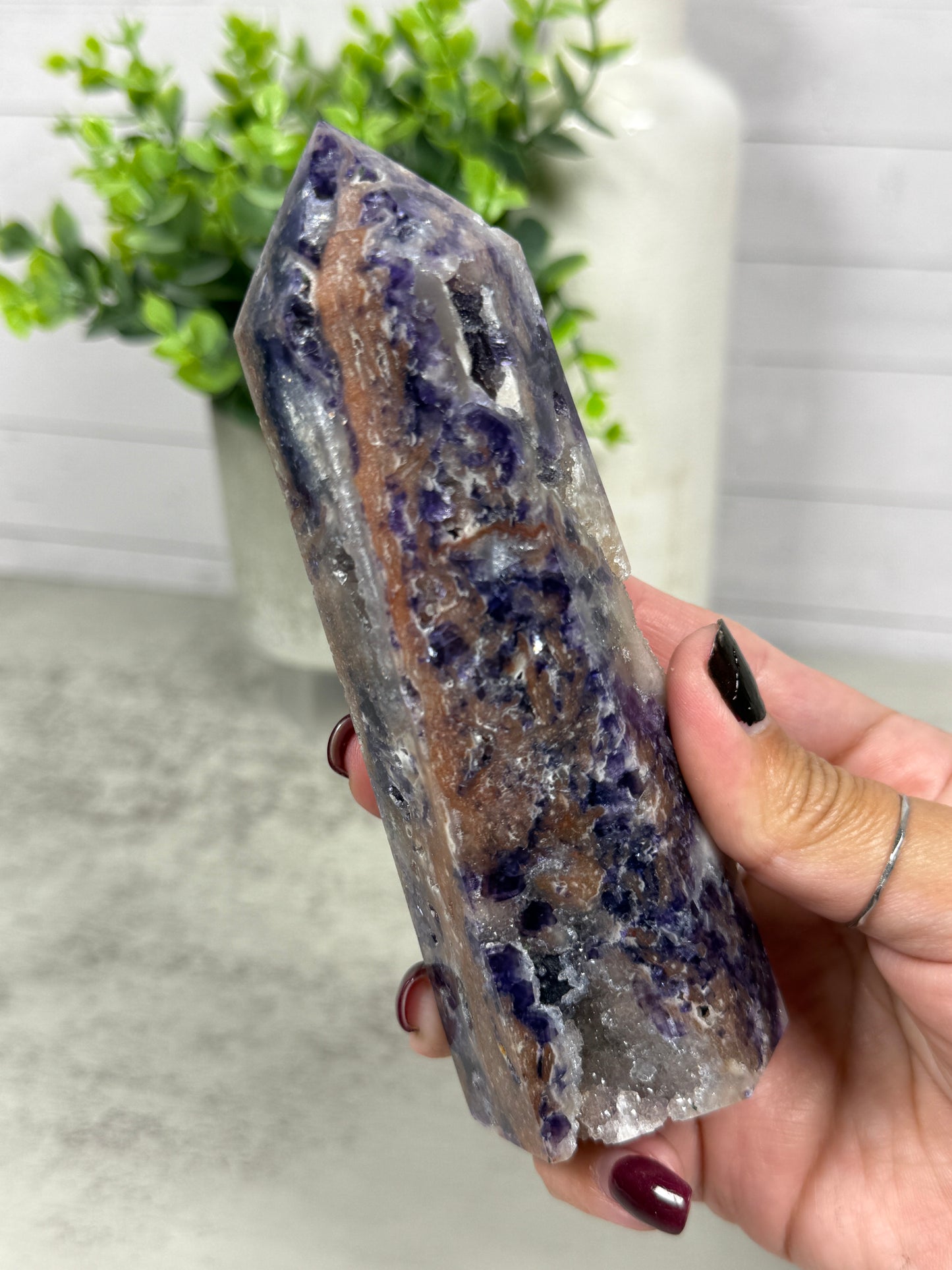 Purple Fluorite Sphalerite Towers