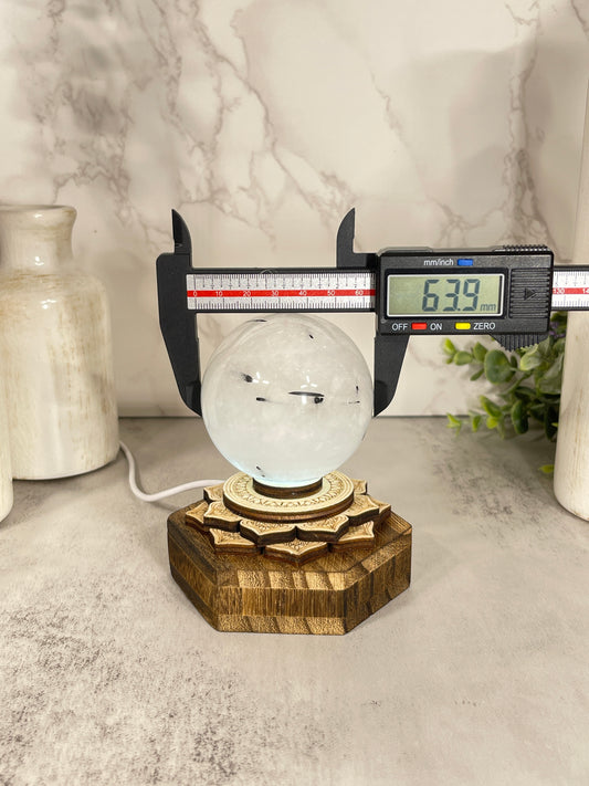 Black Tourmaline Quartz Sphere