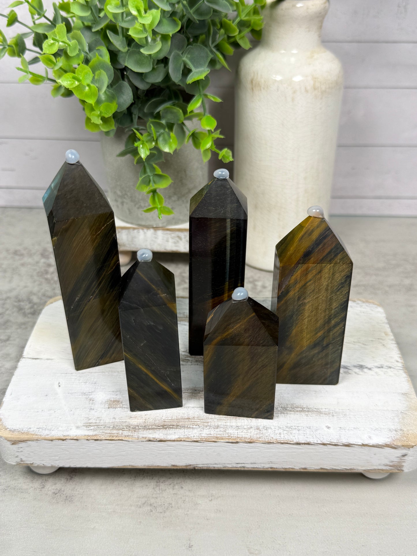 Blue Tigers Eye Towers