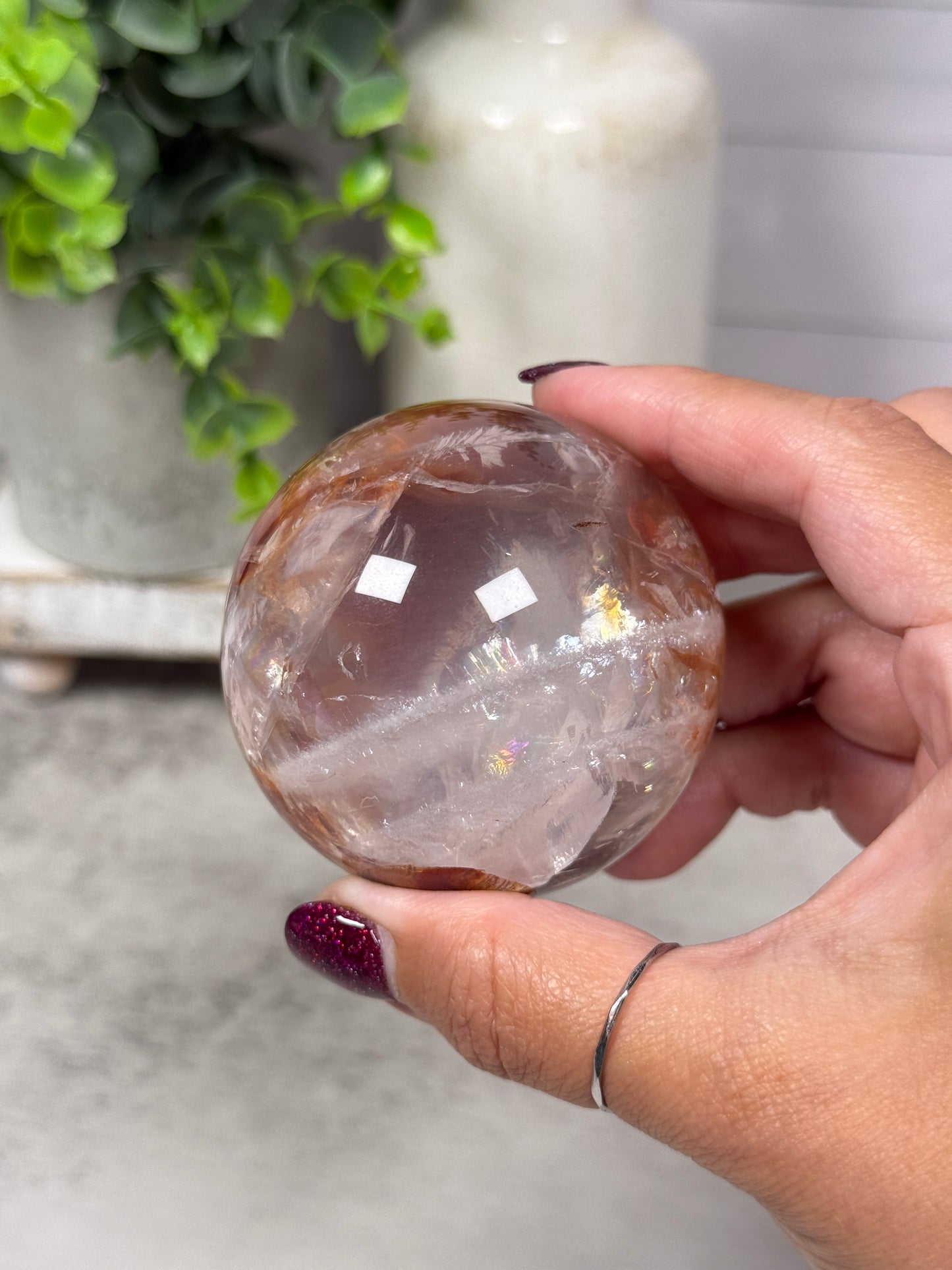 HQ Fire Quartz Spheres