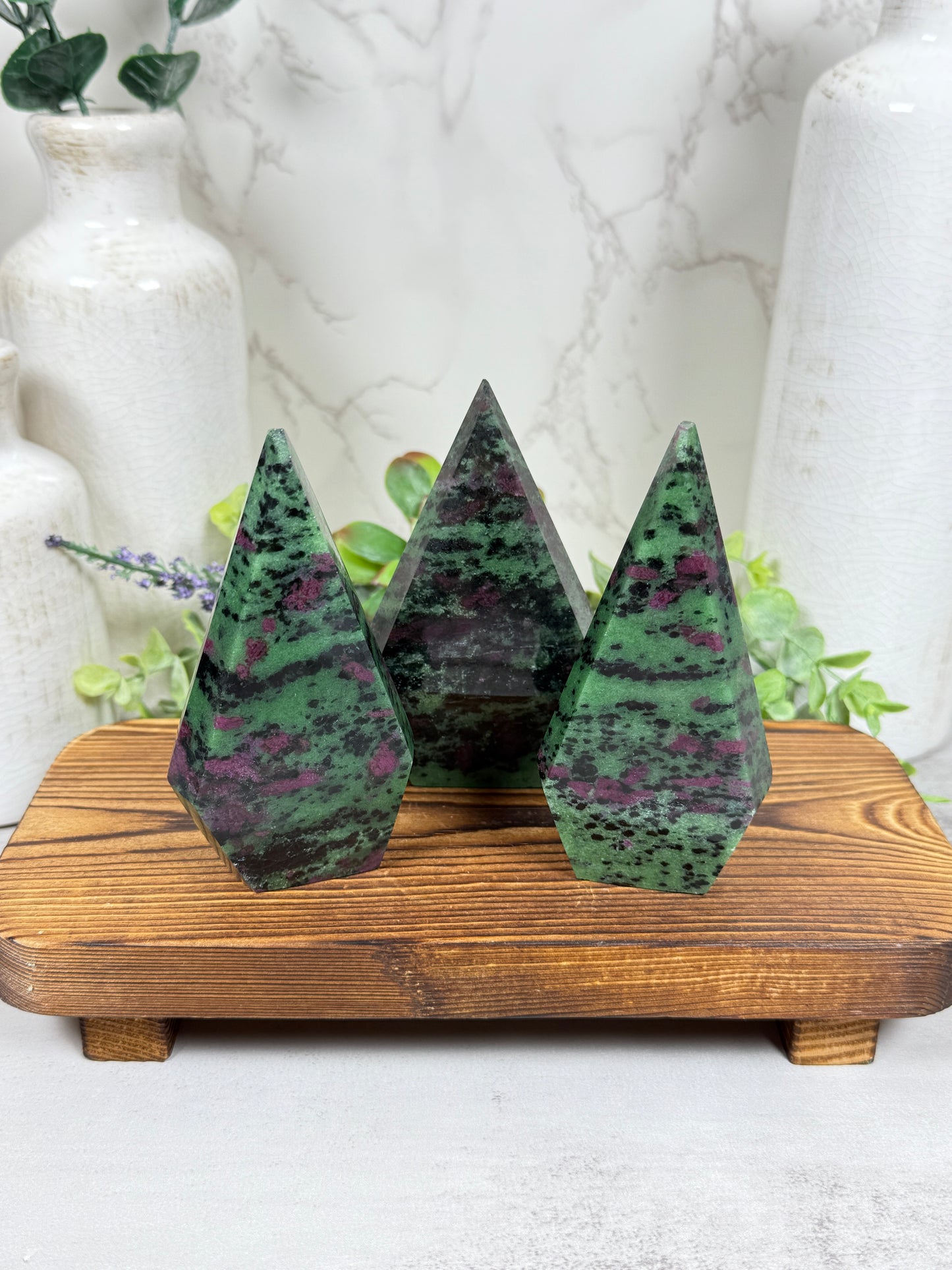 Ruby Zoisite Teardrops