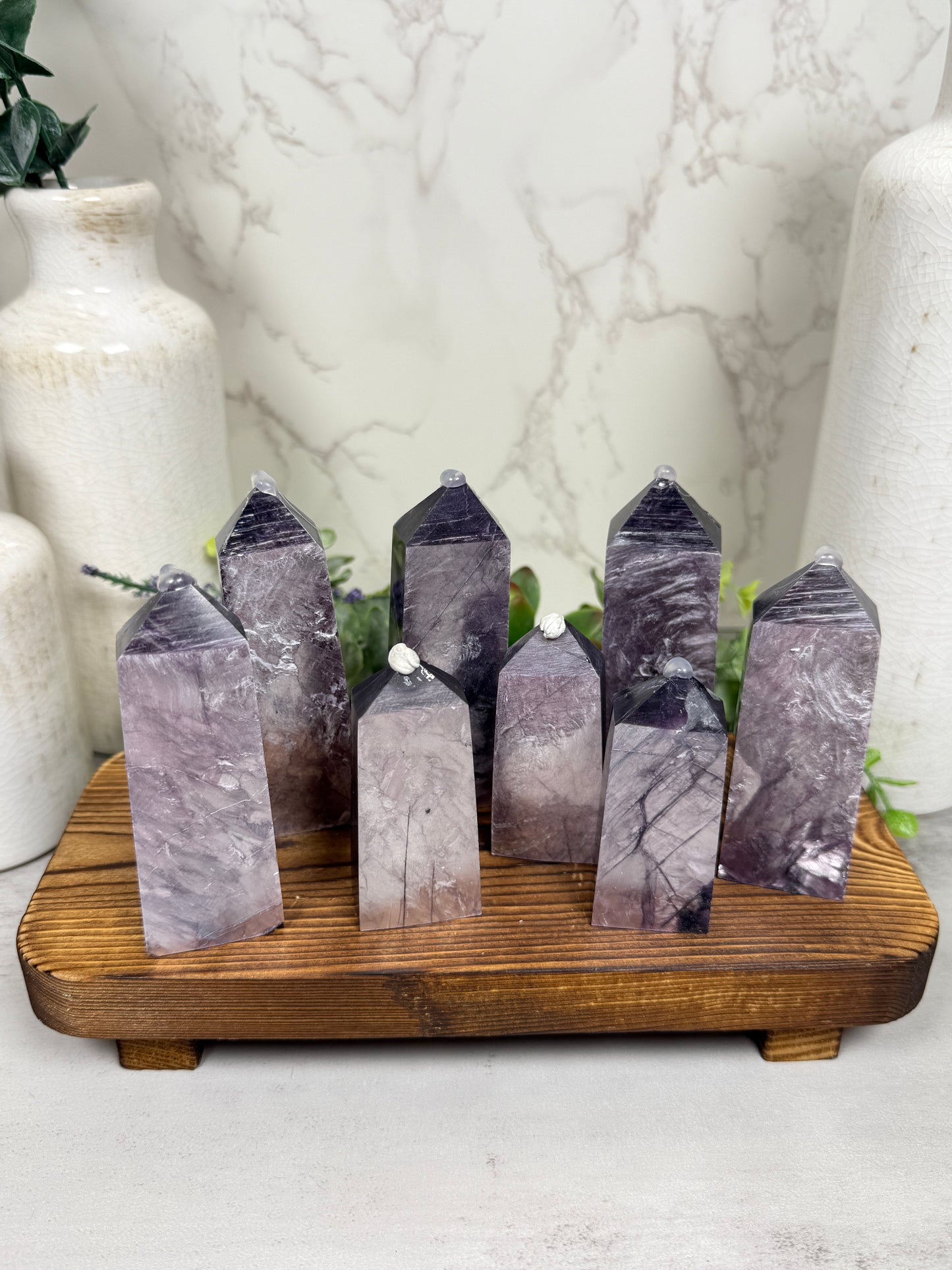 Gem Lepidolite Purple Mica Towers