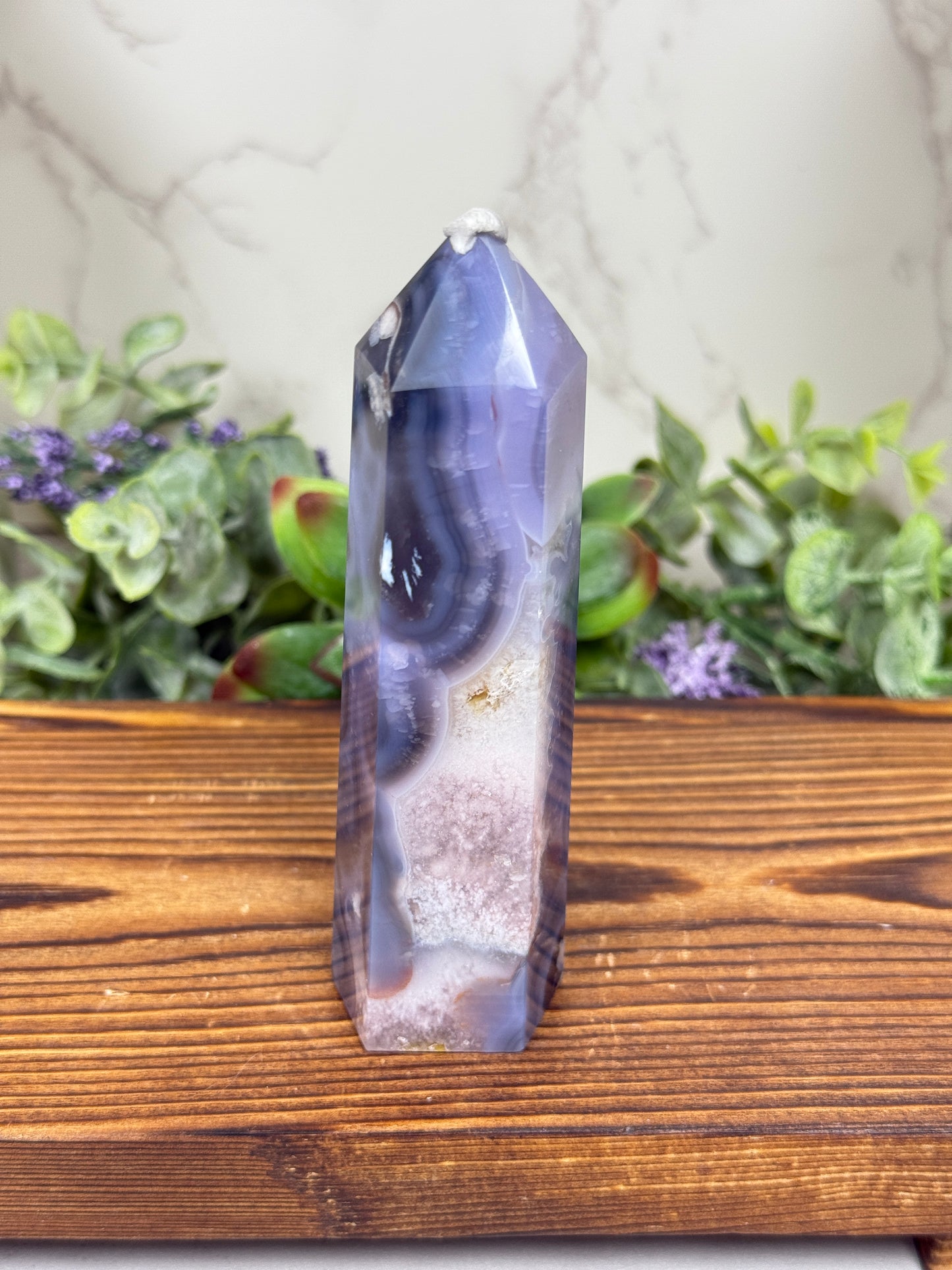 Blue Flower Agate Towers
