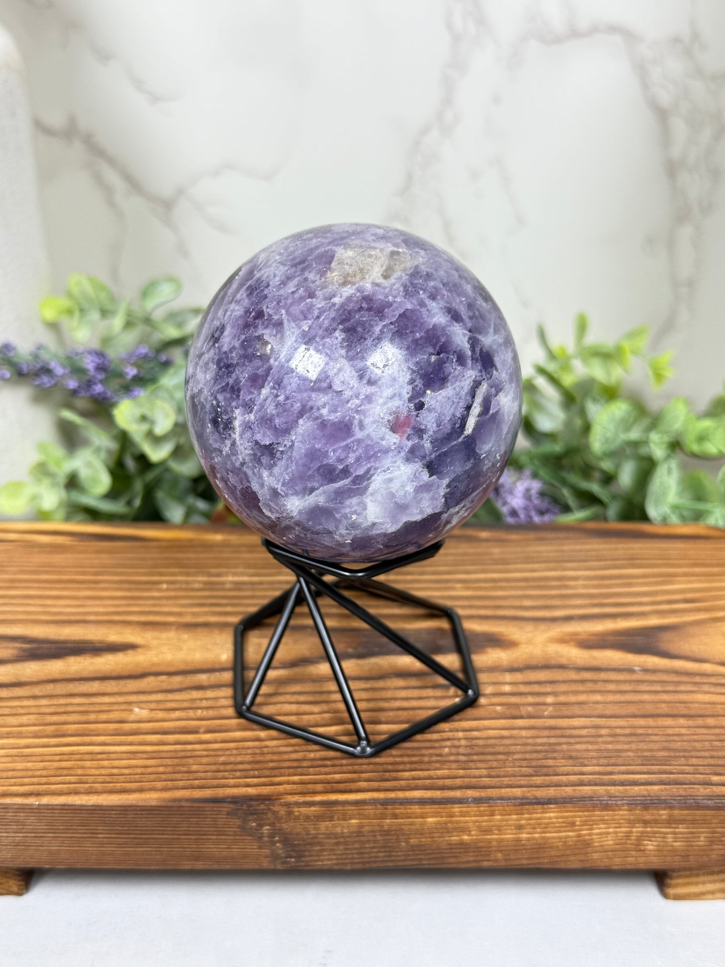 Unicorn Stone Spheres (Lepidolite Primary)