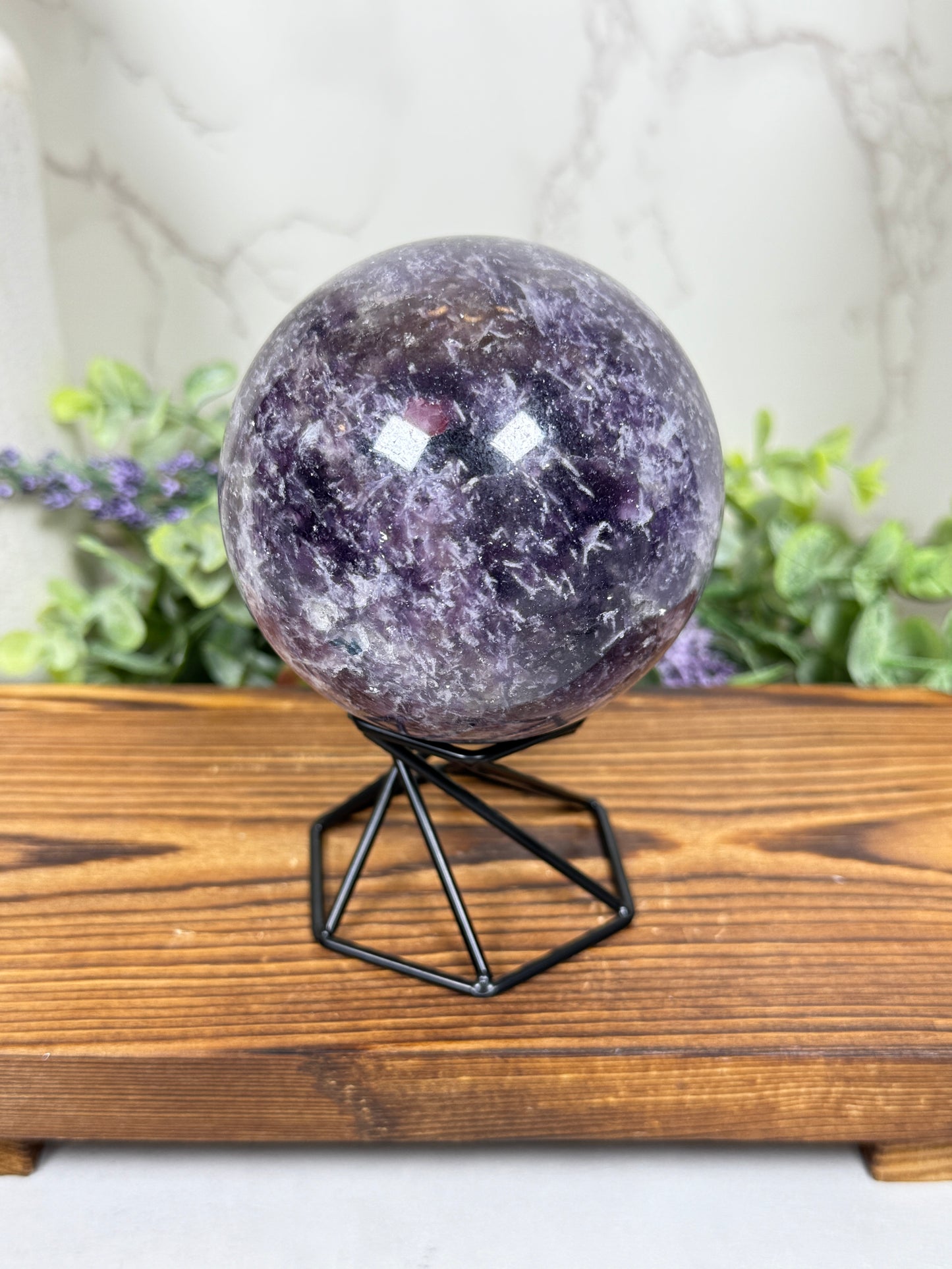 Unicorn Stone Spheres (Lepidolite Primary)
