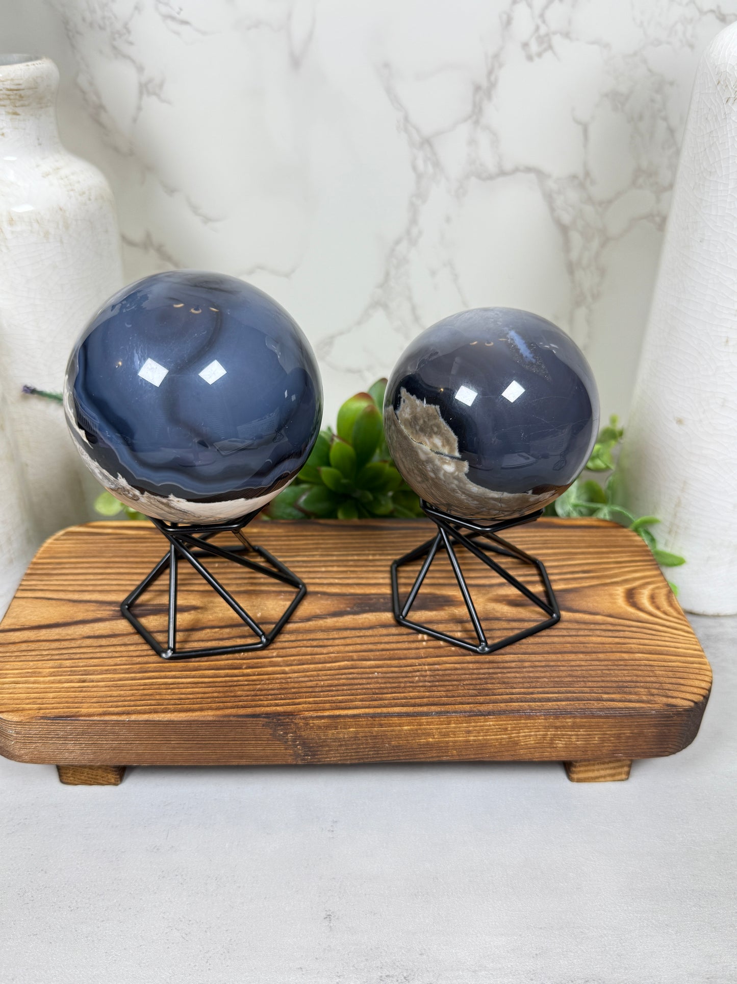 Volcano Agate Spheres