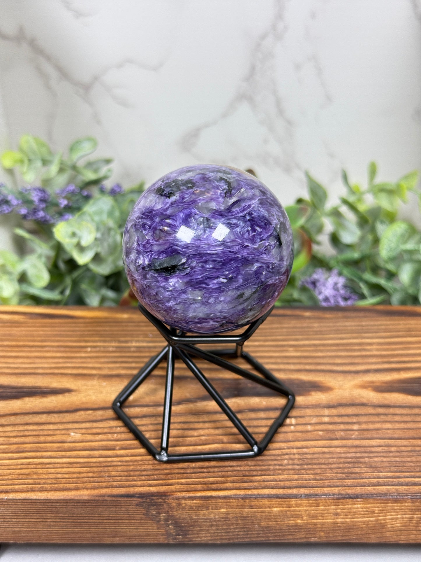 Charoite Spheres from Russia (High Quality)