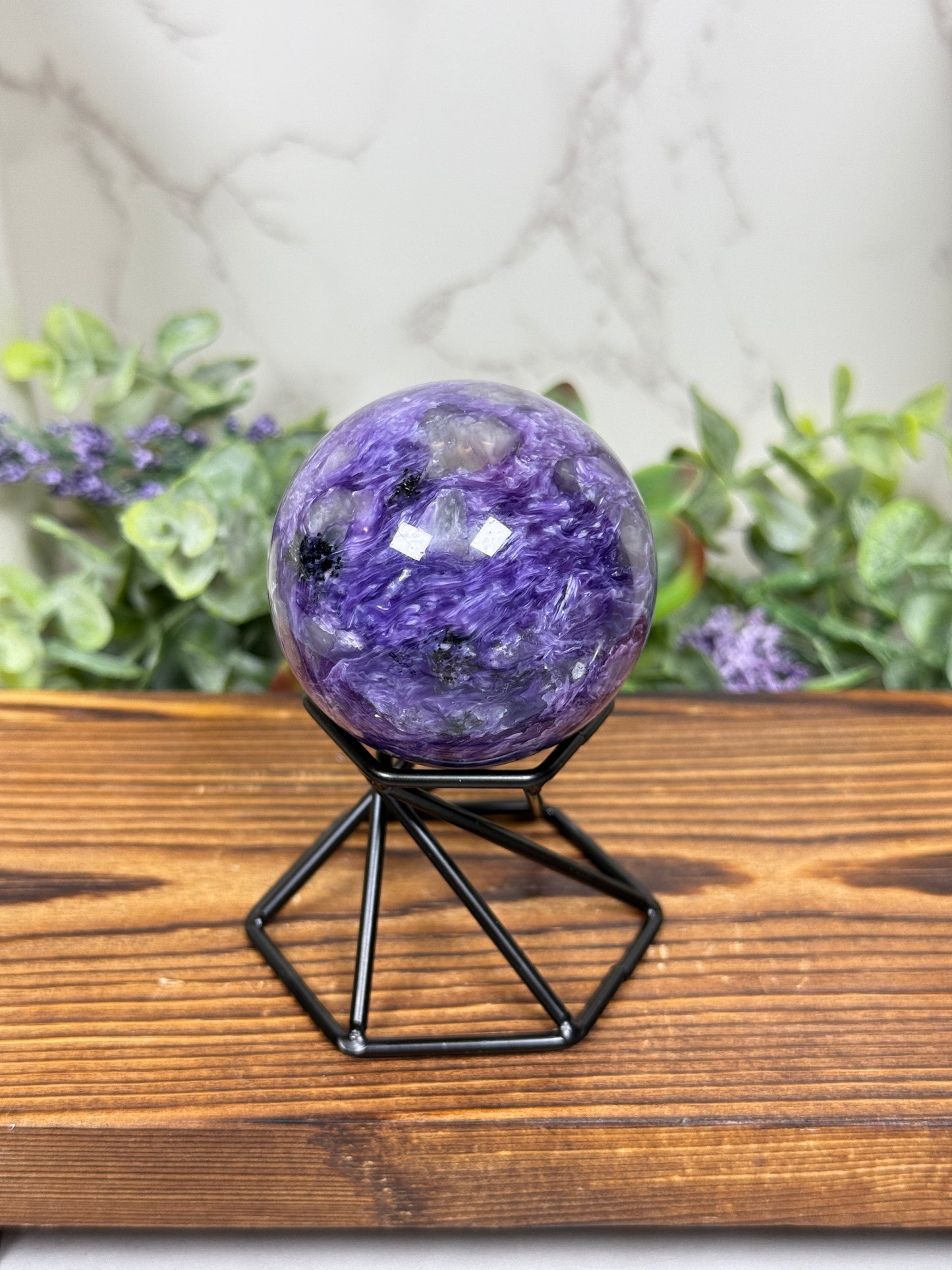 Charoite Spheres from Russia (High Quality)