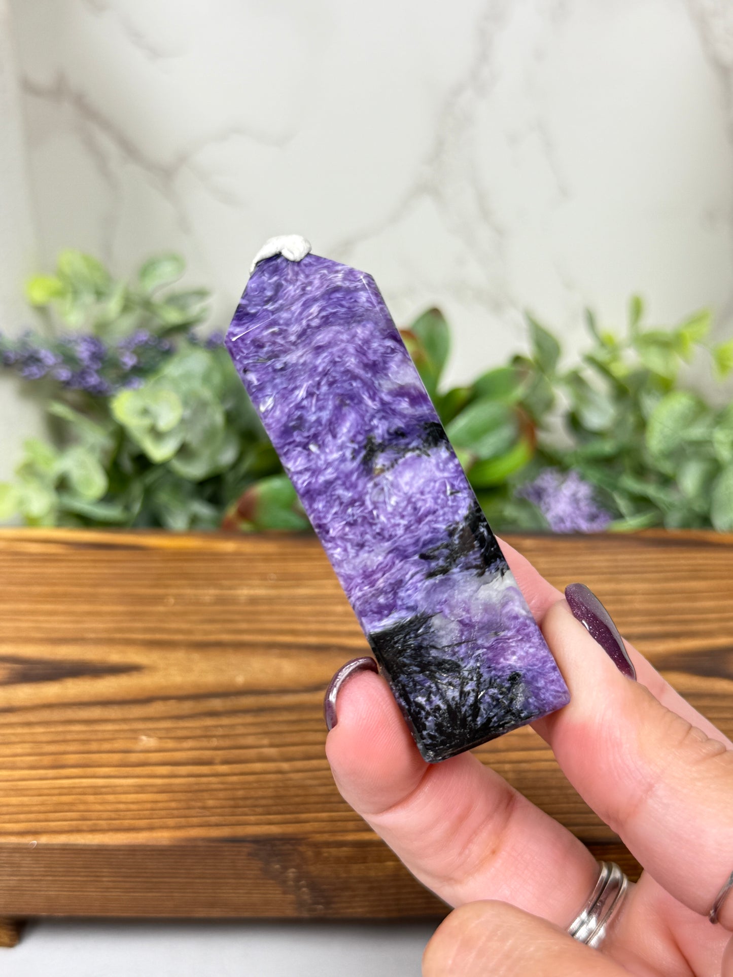 Charoite Towers from Russia (High Quality)