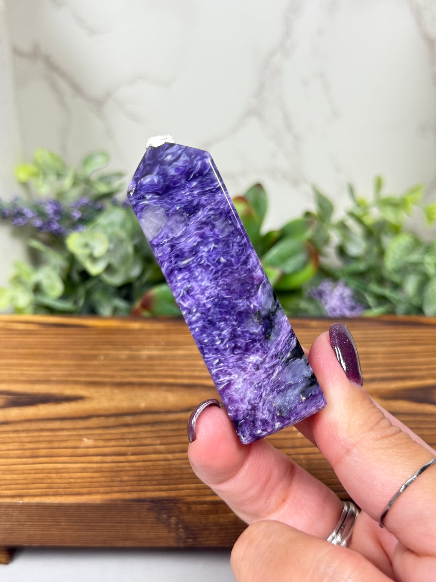 Charoite Towers from Russia (High Quality)