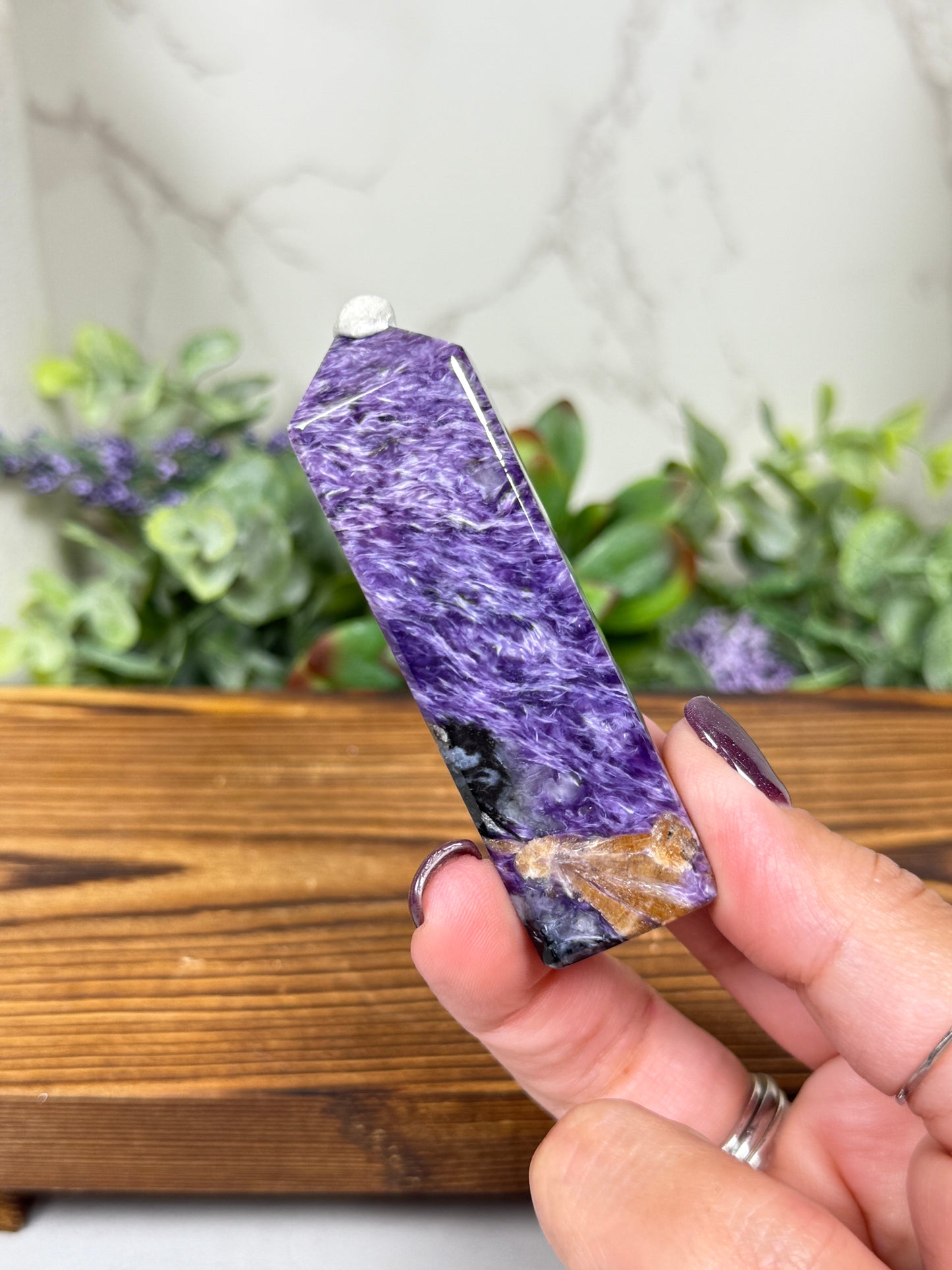 Charoite Towers from Russia (High Quality)