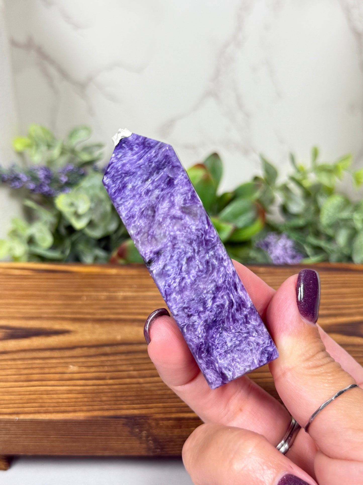 Charoite Towers from Russia (High Quality)