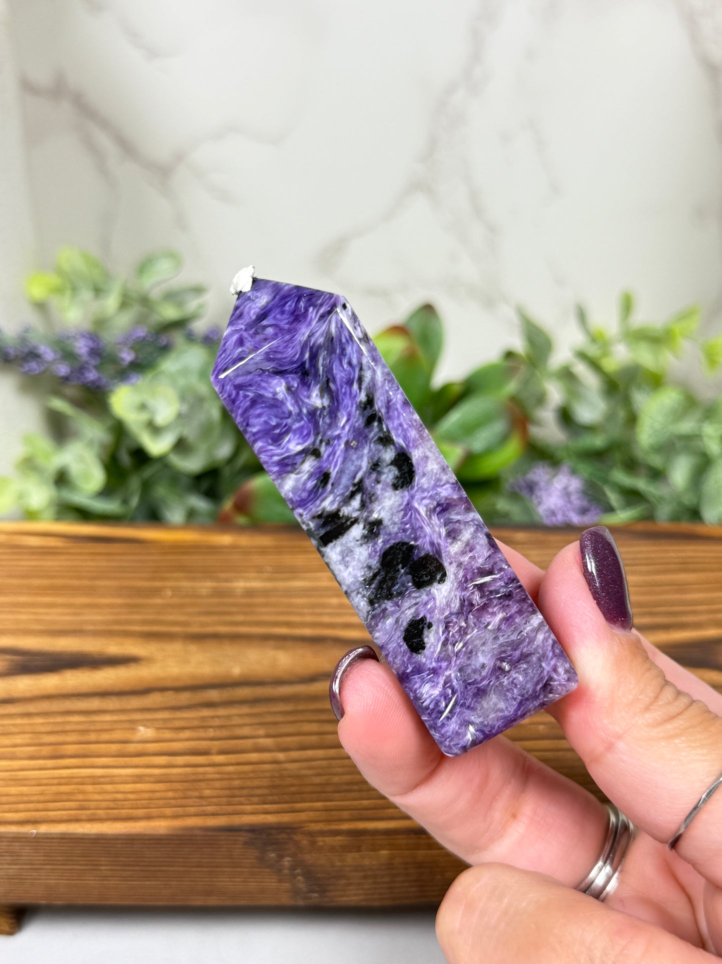 Charoite Towers from Russia (High Quality)