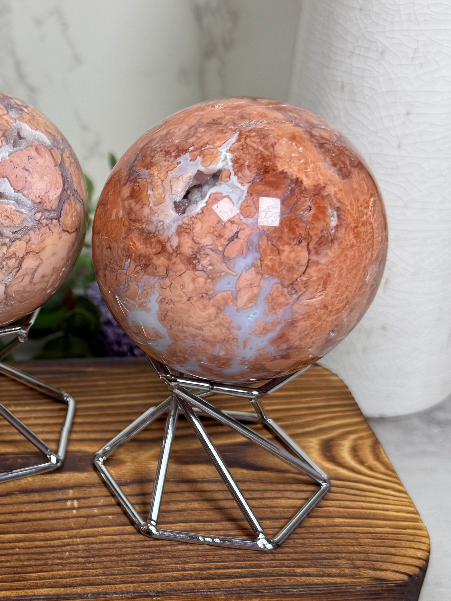 Cotton Candy Agate Spheres