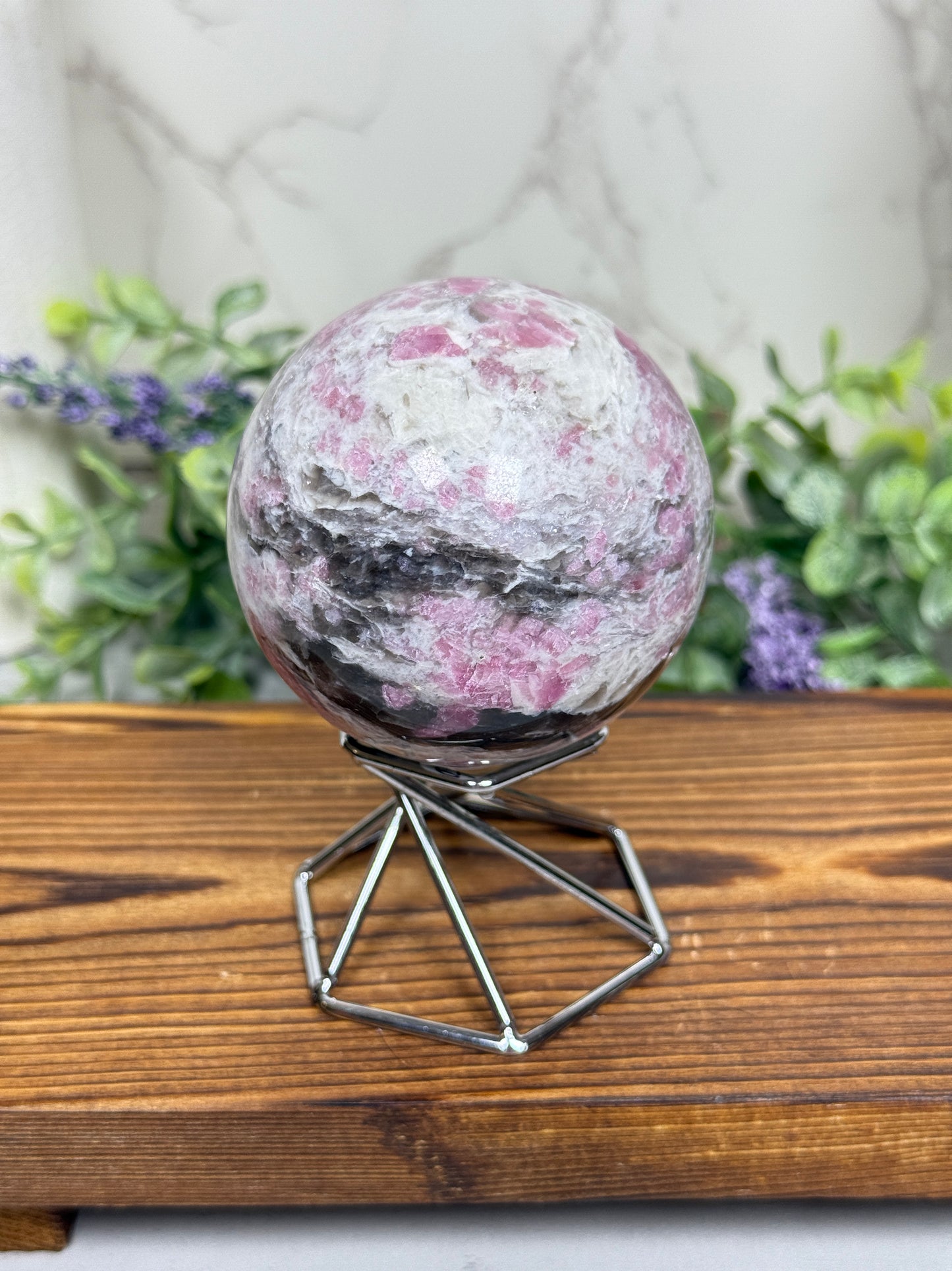 Unicorn Stone Spheres (Pink Tourmaline Primary)