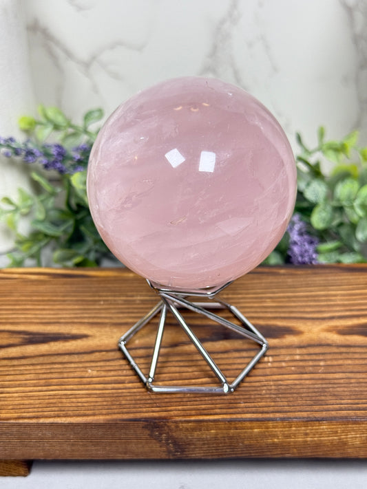 Star Rose Quartz Sphere - A