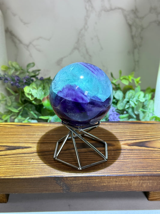 Blue Green + Purple Fluorite Spheres