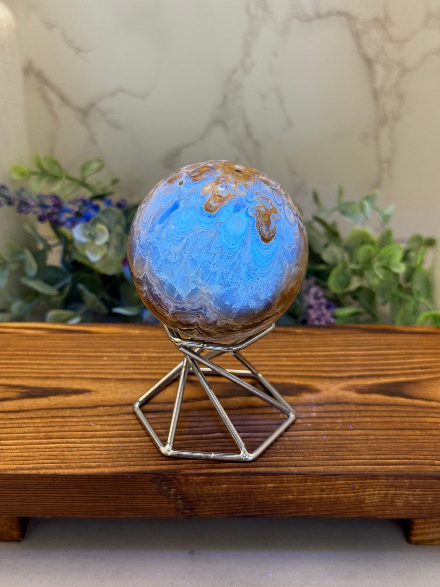 Chocolate Calcite UV Sphere