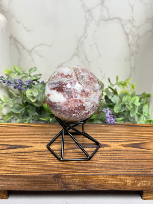 Red Lace Agate Sphere