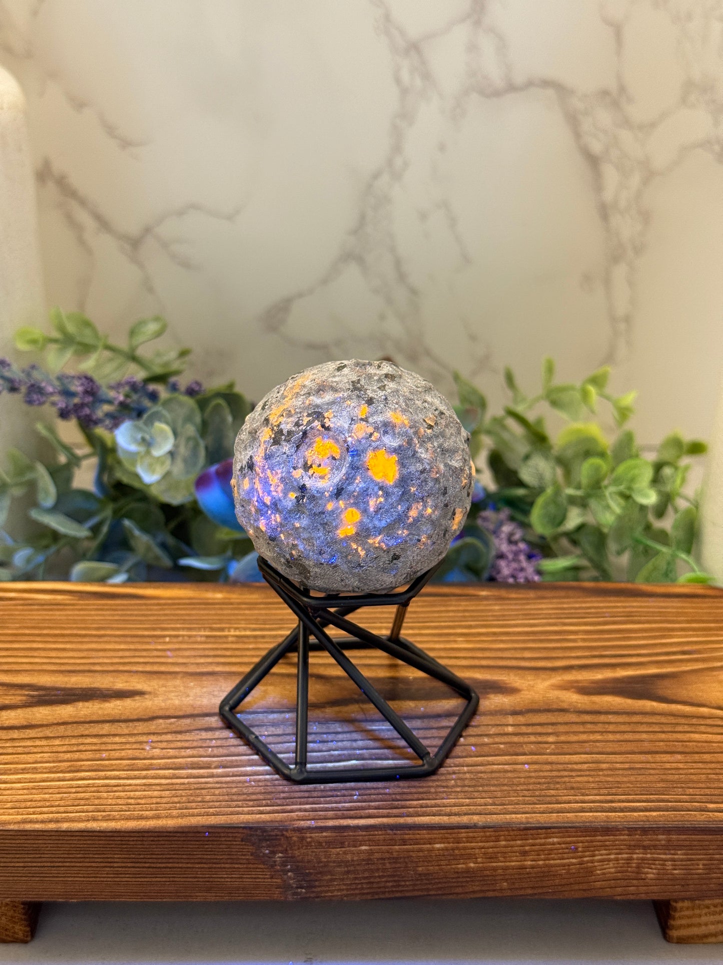 Yooperlite Moon Crater Sphere UV