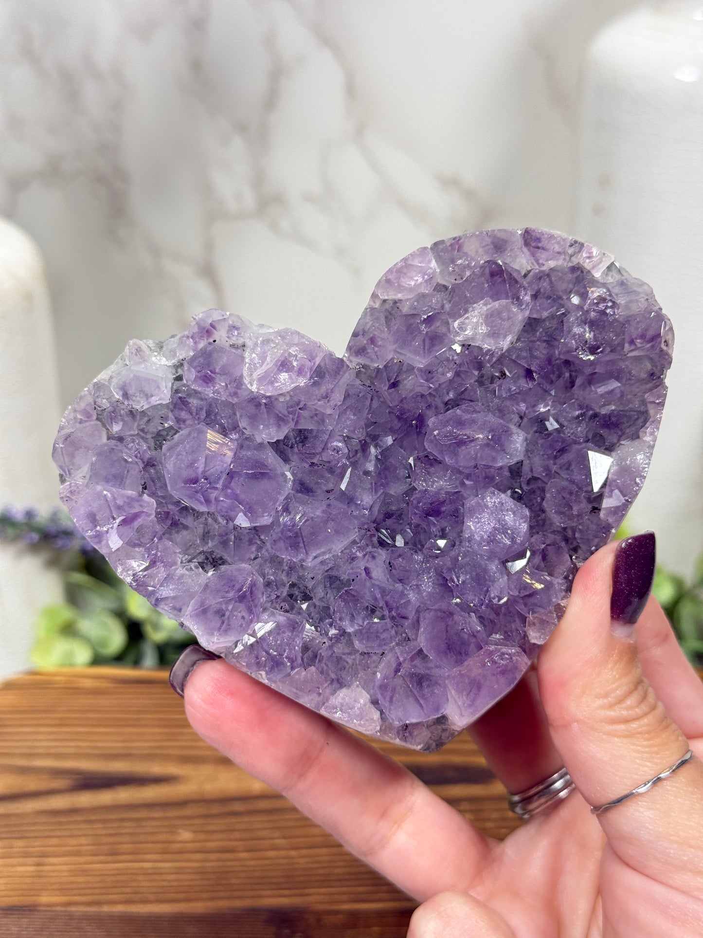 Amethyst Cluster Hearts - You Pick