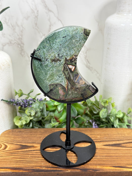 Green Money Agate Lunas | Moons