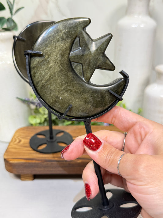 Gold Obsidian Lunas | Moons