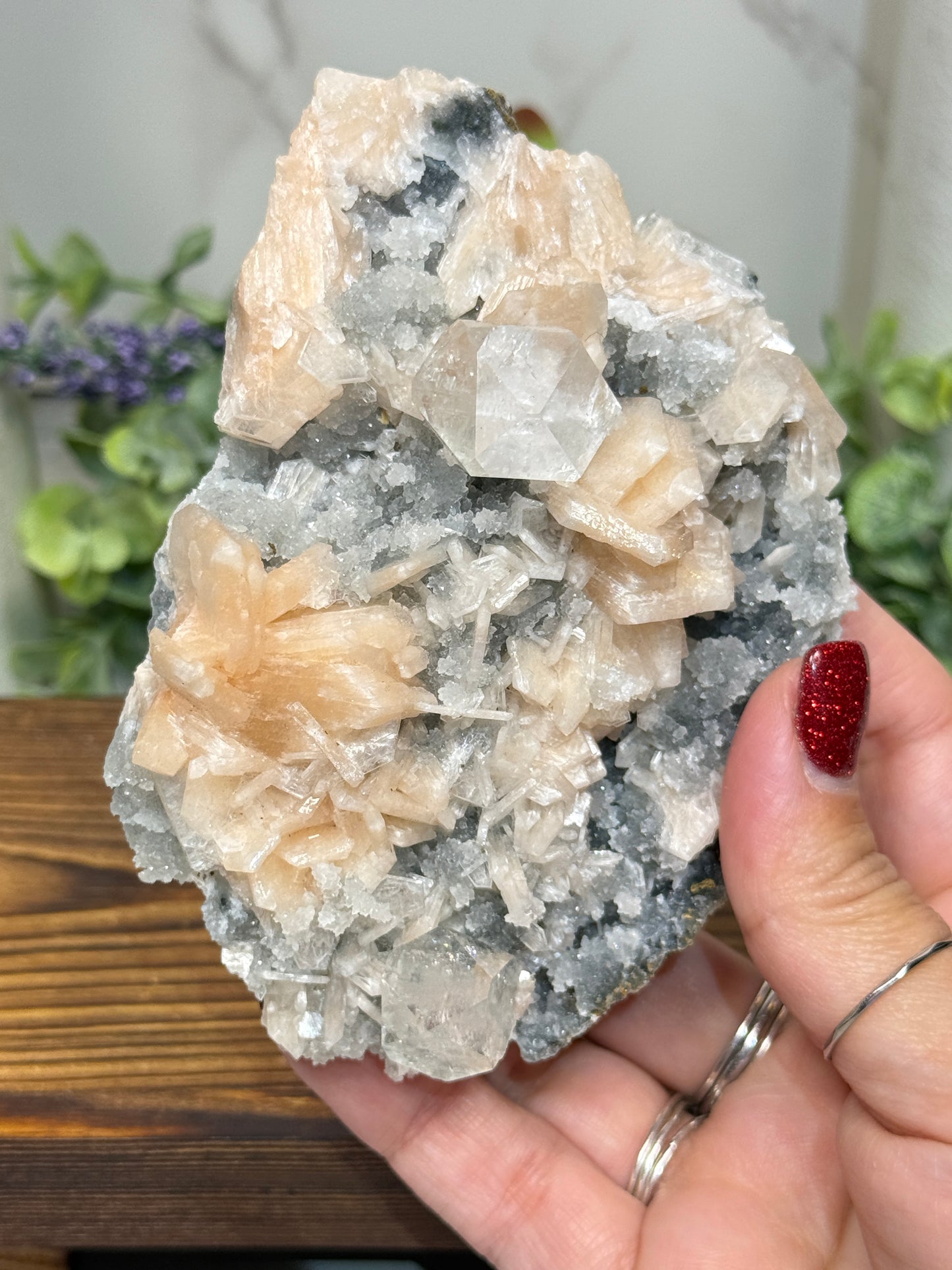 Diamond Apophyllite + Stilbite from India