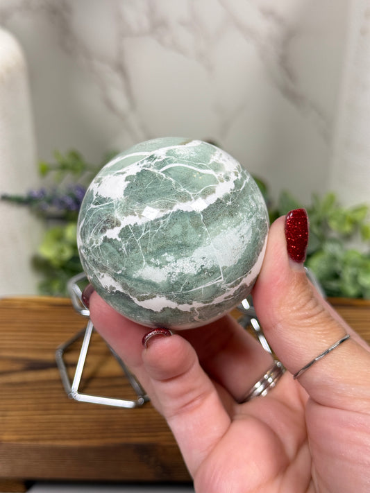 Green Grass Jasper Spheres