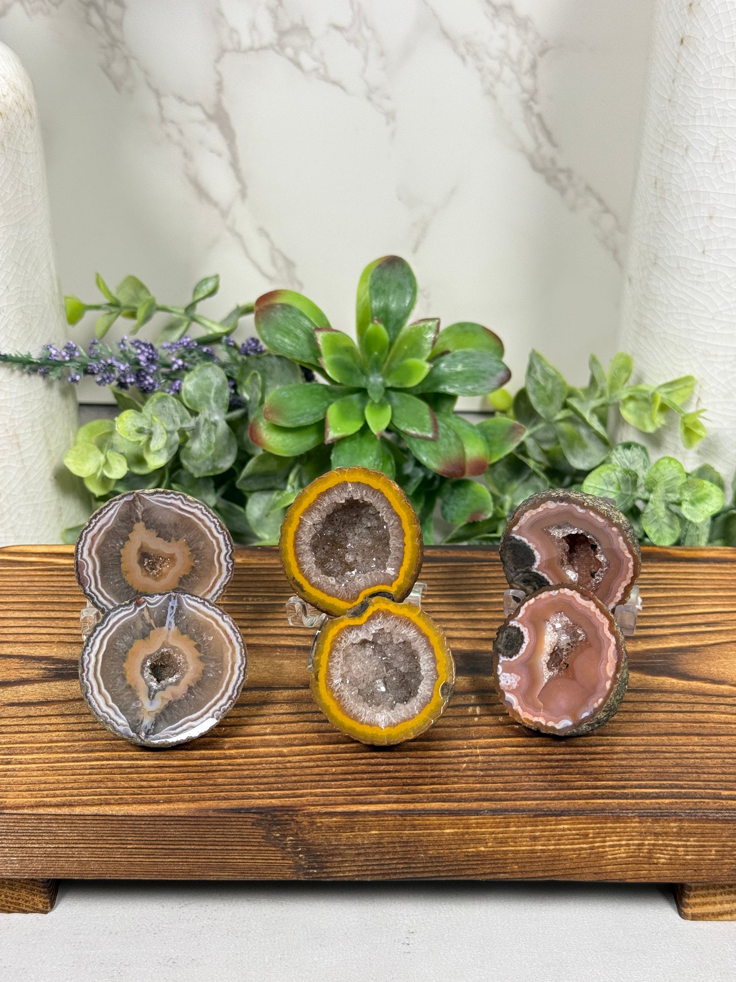 Zhanguo Agate Geode Pairs