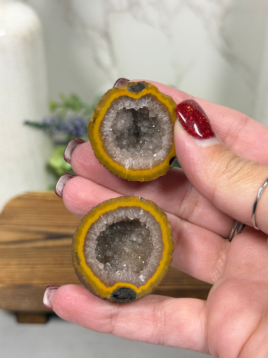 Zhanguo Agate Geode Pairs