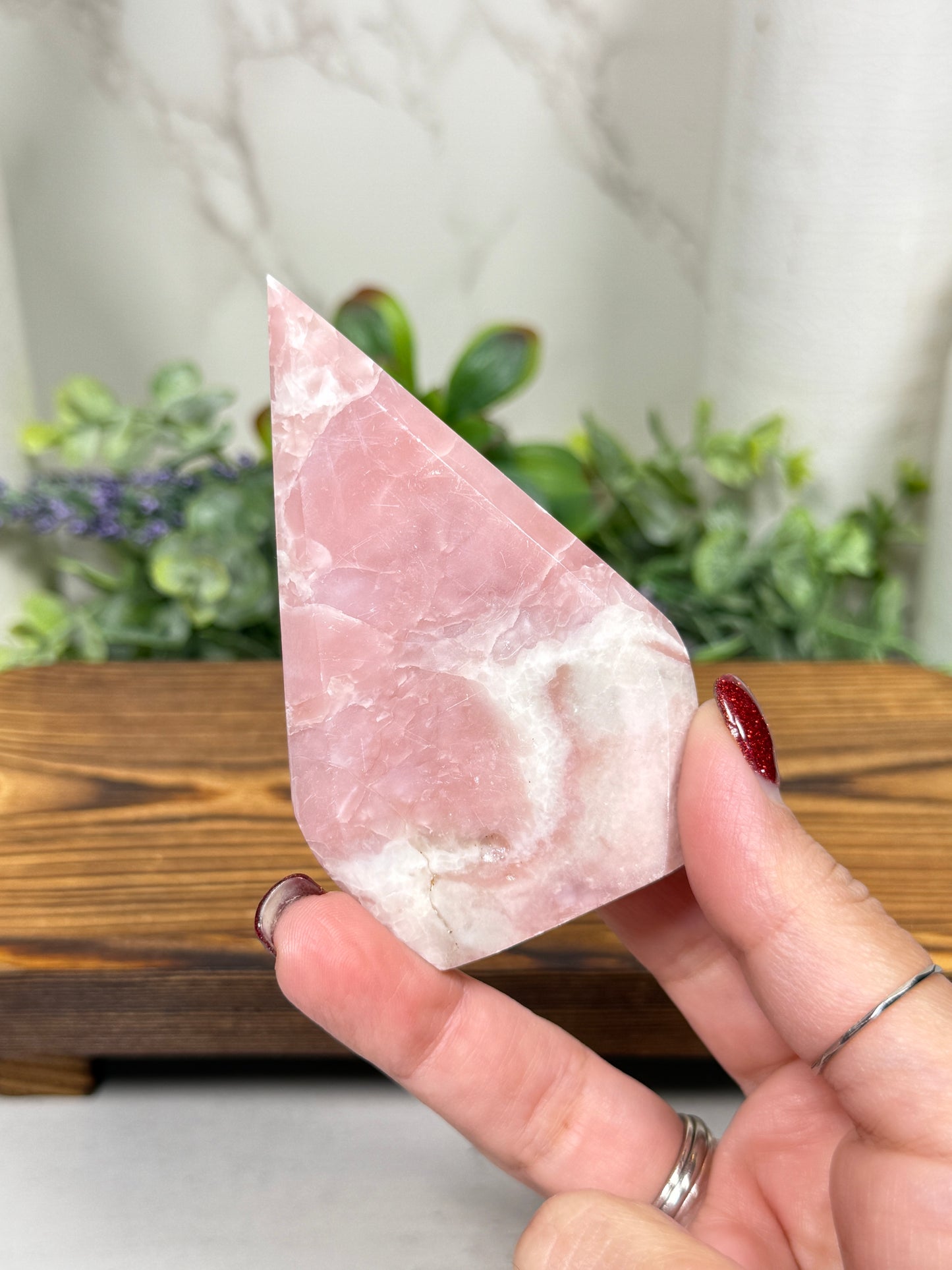 Pink Opal Teardrops