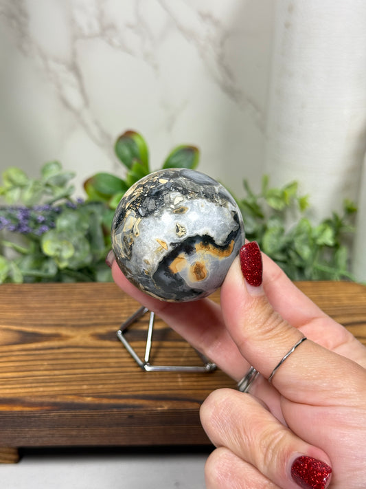 Gray Maligano Jasper Sphere