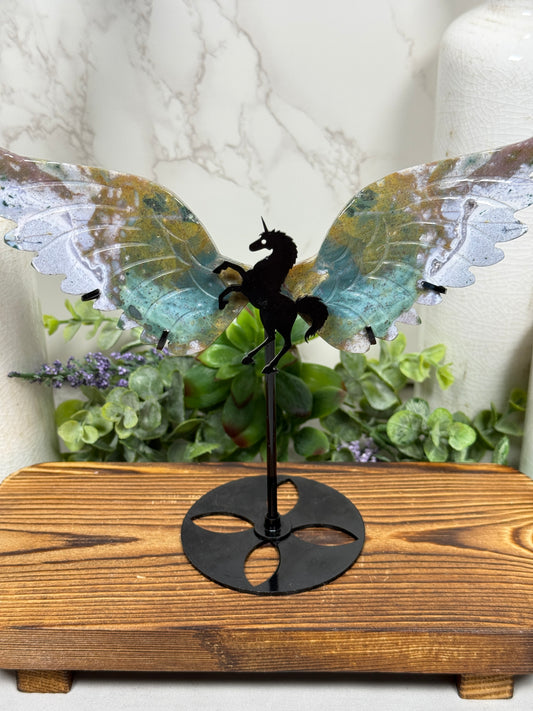 Ocean Jasper Unicorn Wings