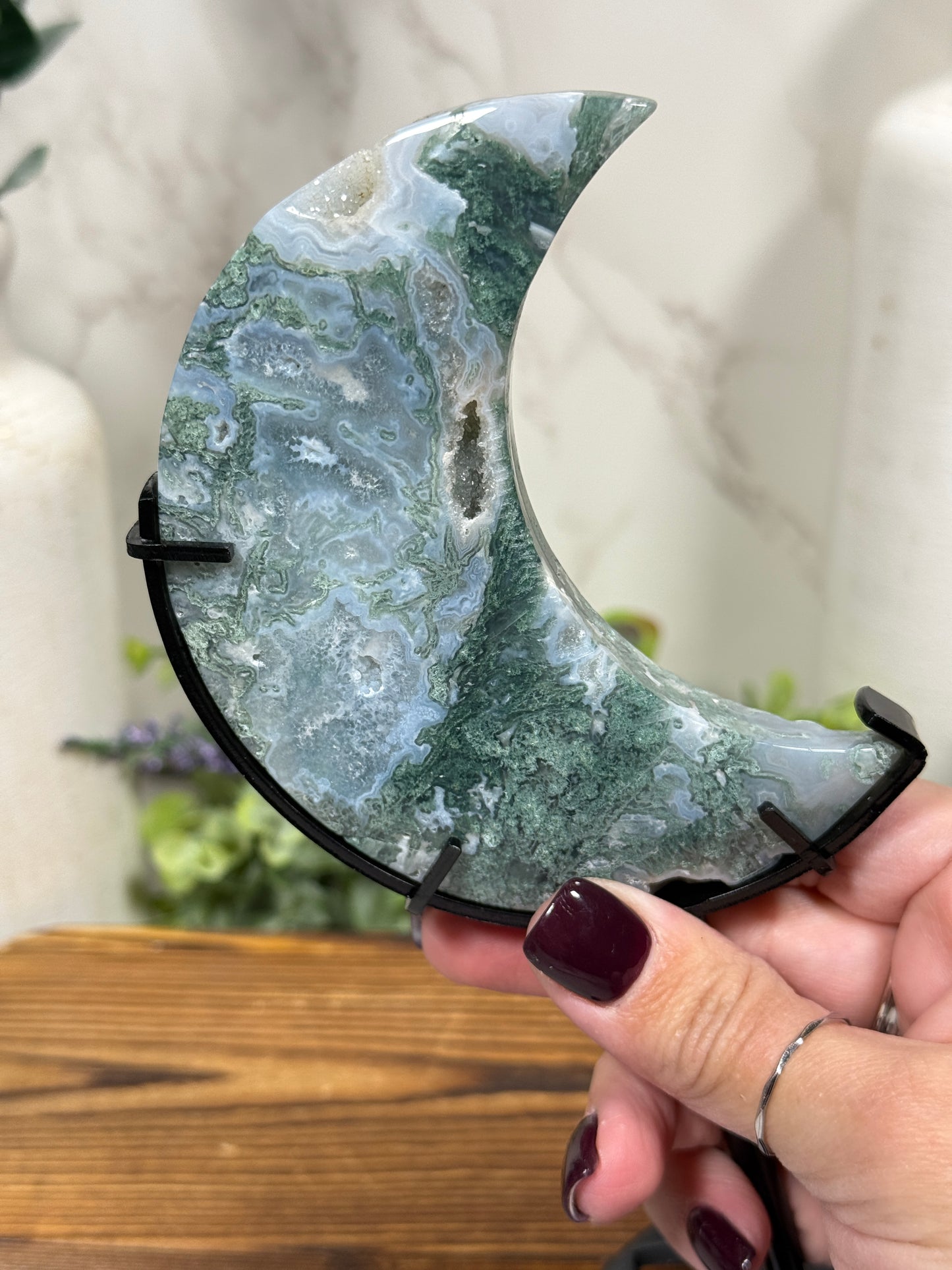 Moss Agate Moons