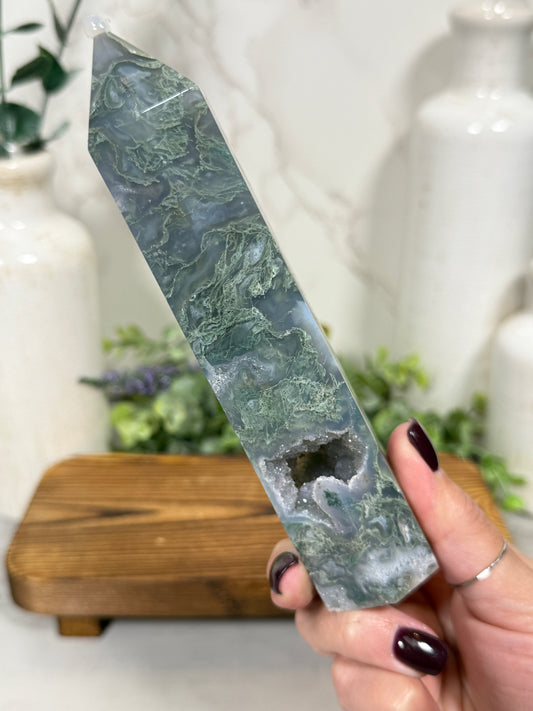 Moss Agate Towers - You Pick