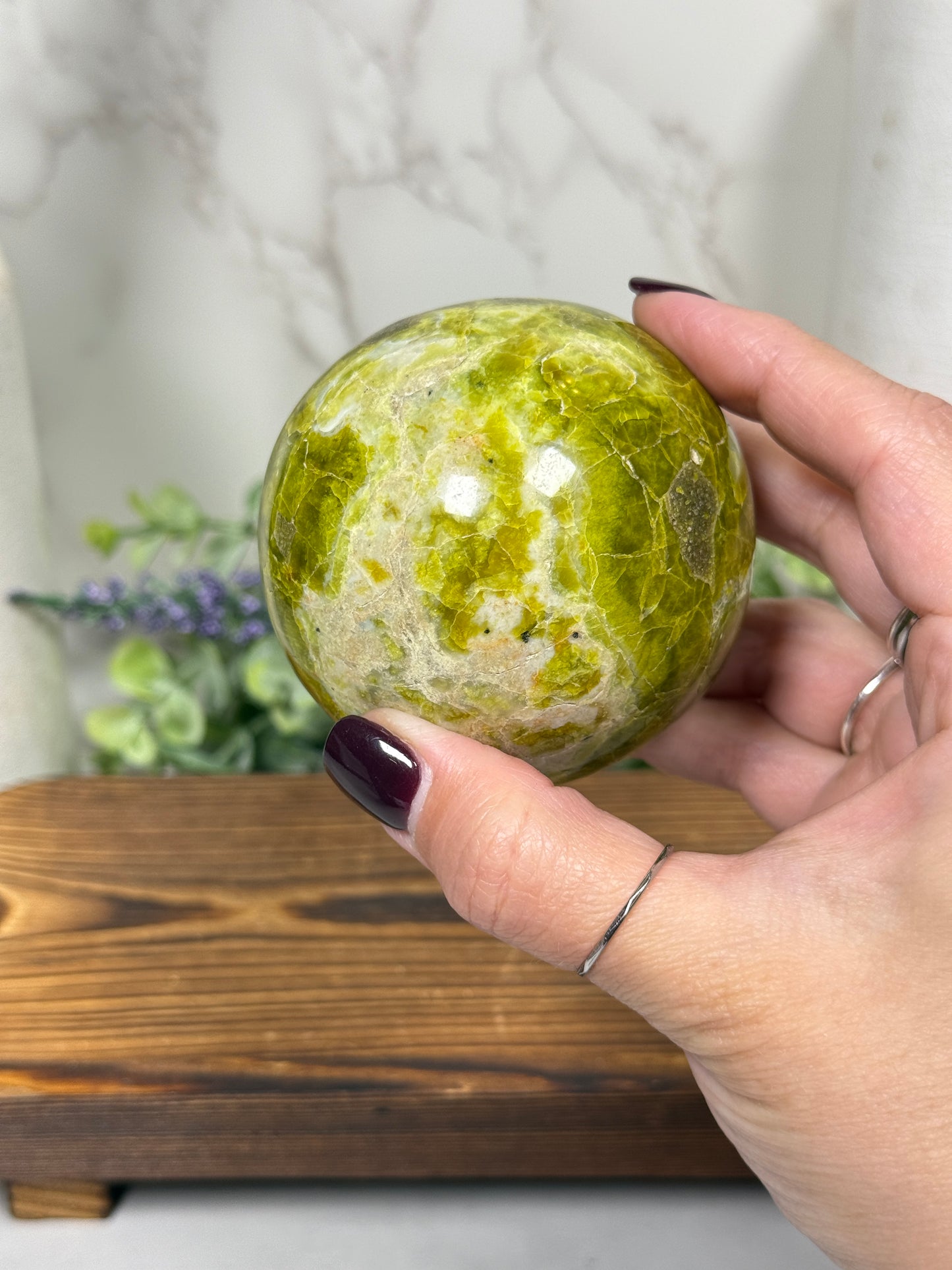 Green Opal Sphere