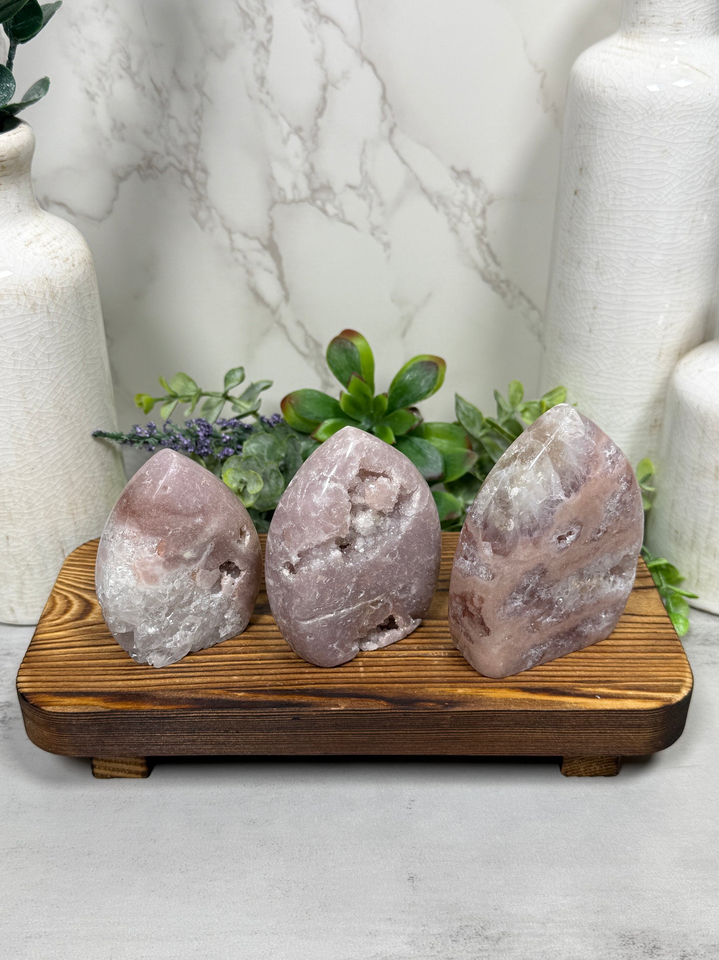 Pink Amethyst Teardrops