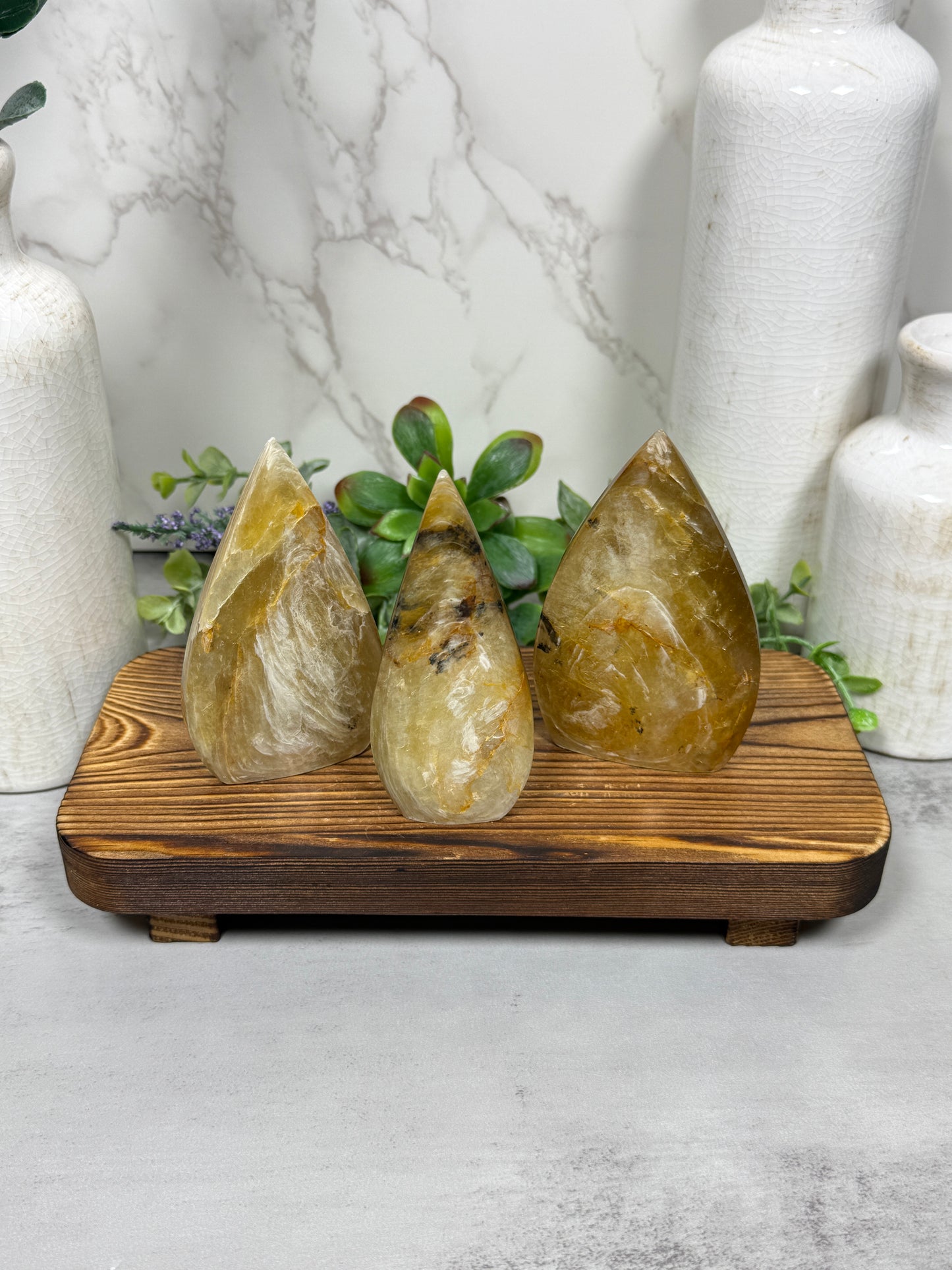 Gold Mica Teardrops