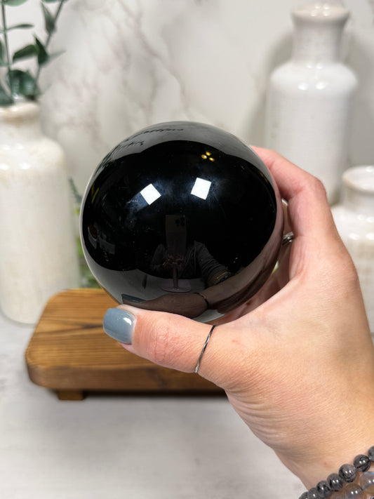 Black Obsidian Spheres