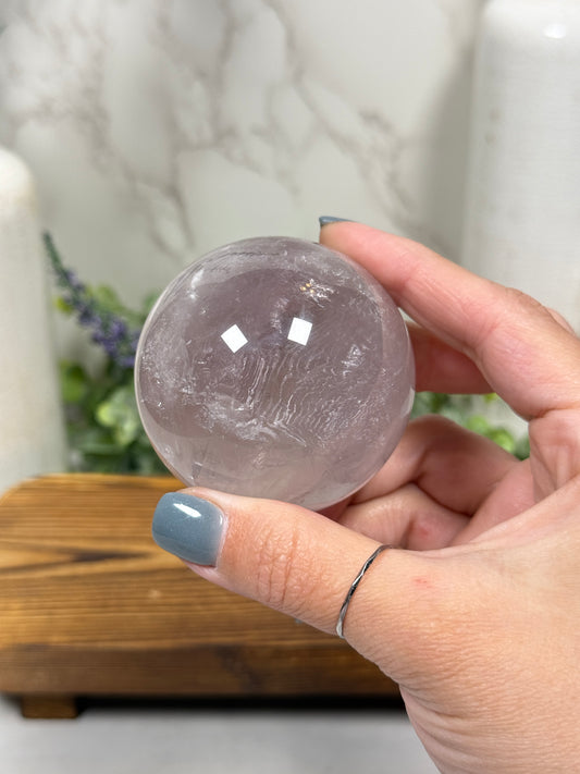 Smokey Quartz with Amethyst Spheres