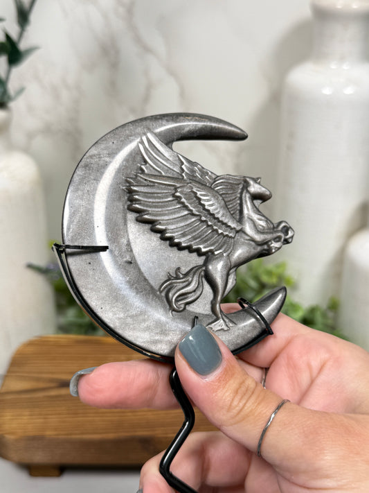 Silver Obsidian Unicorn Luna | Moon
