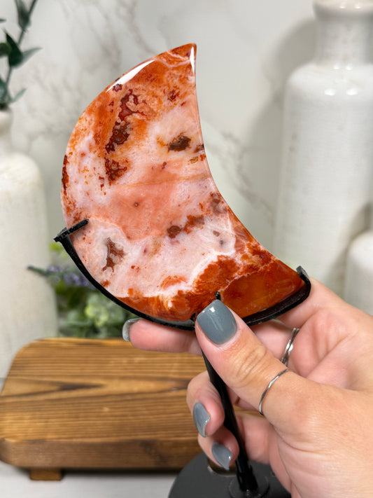 Carnelian Agate Luna | Moon