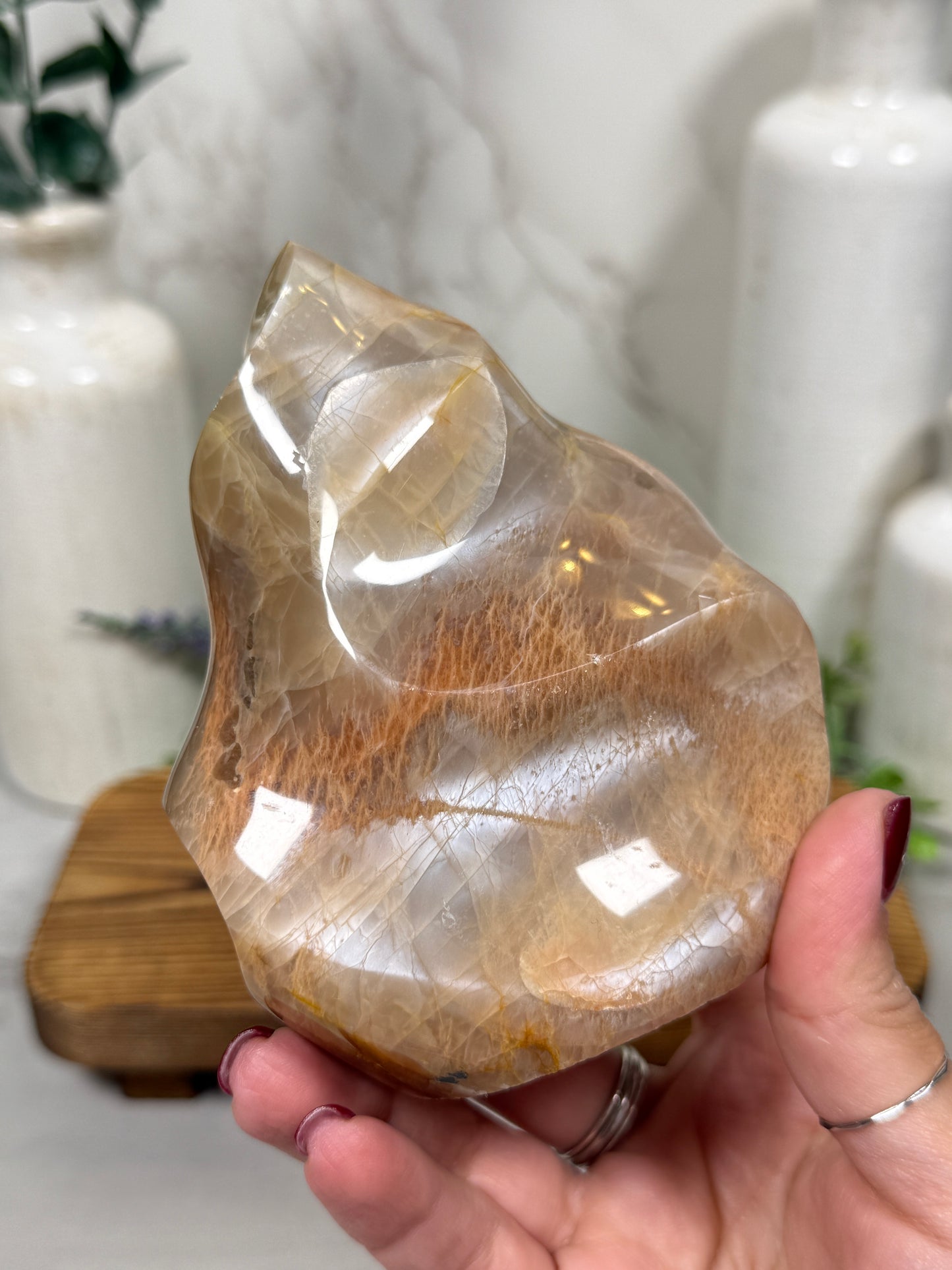 Peach Moonstone Flame