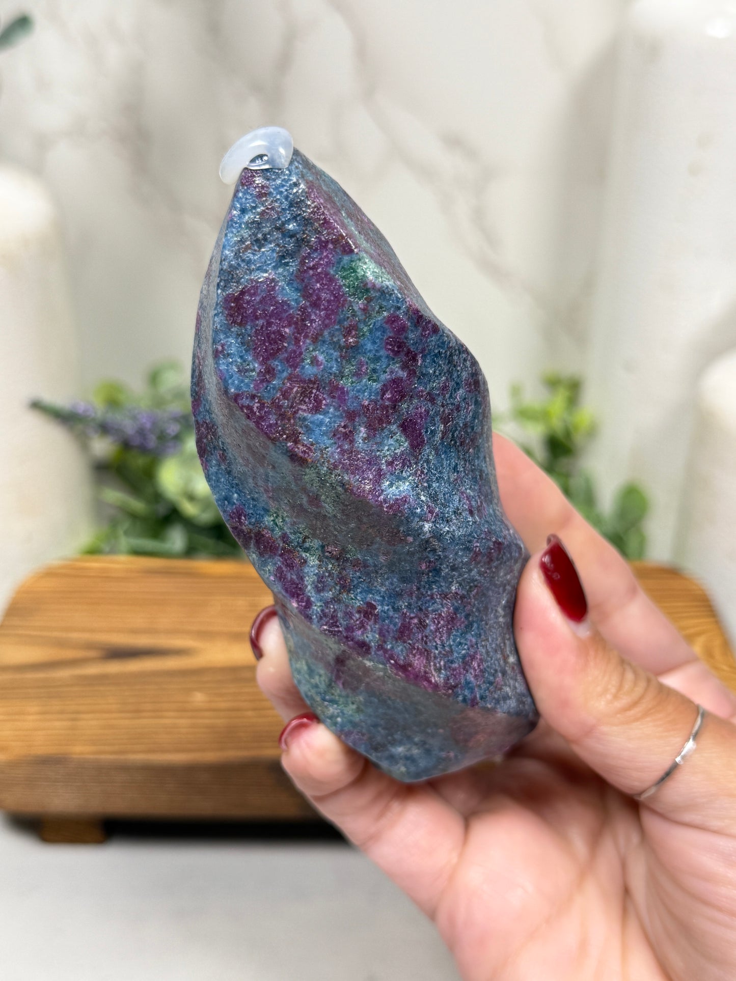 Ruby Kyanite + Fuchsite Flames