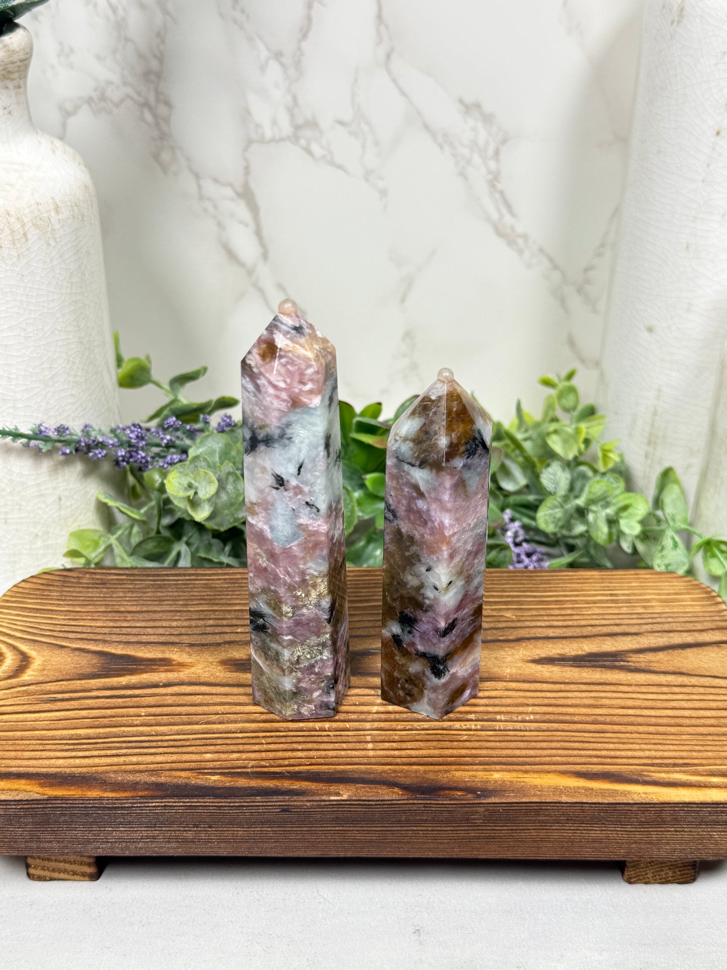 Pink Charoite Towers