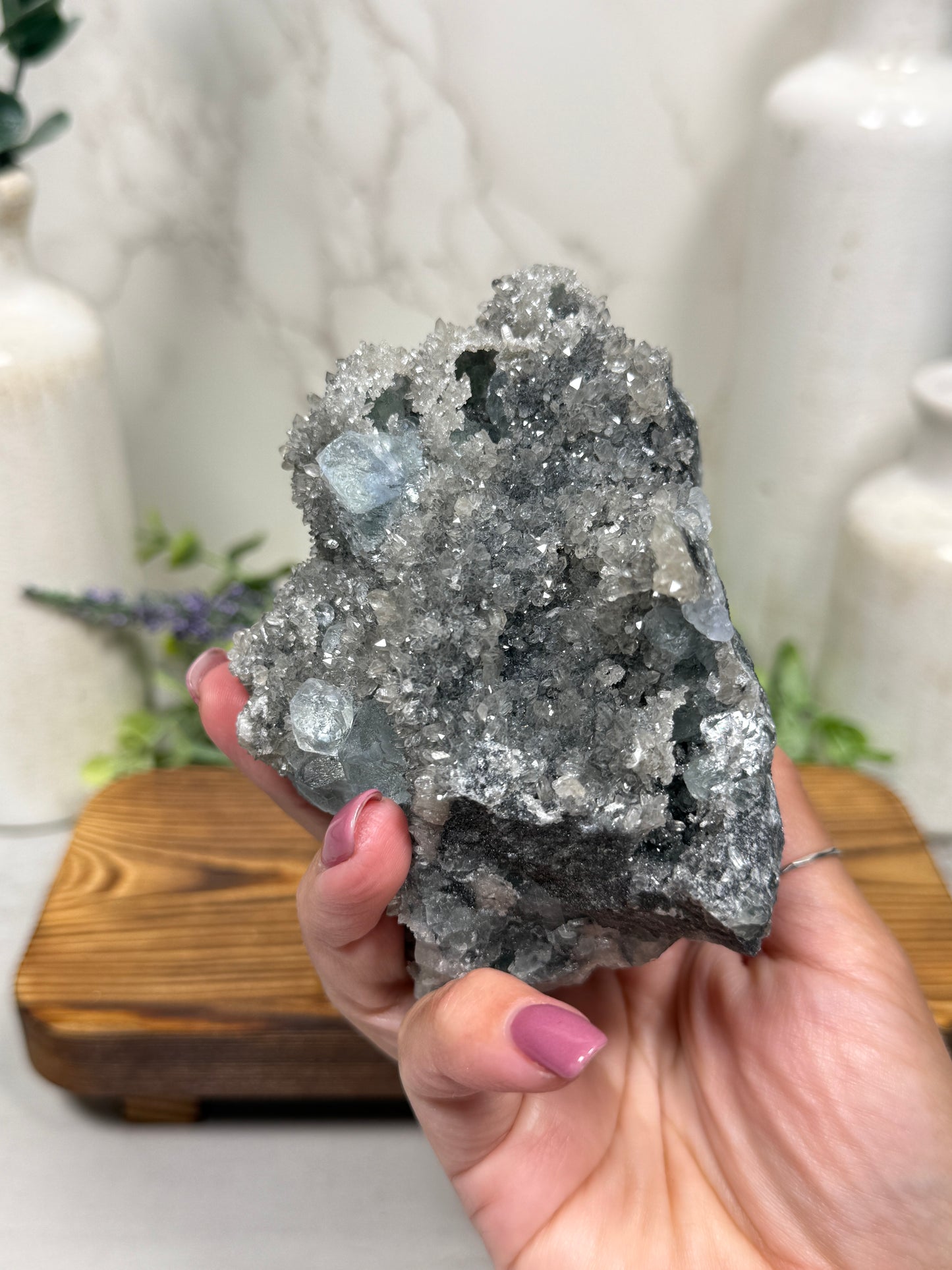 Fluorite on Sphalerite